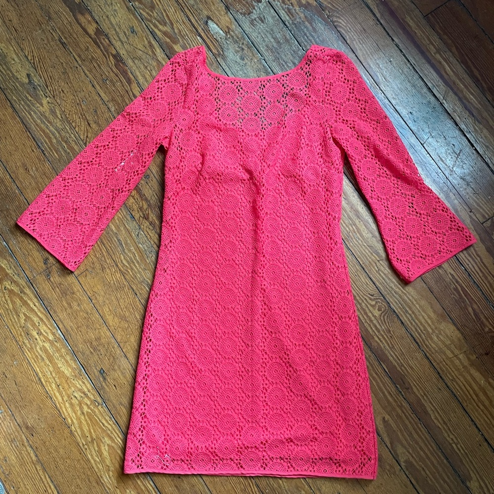 Lilly Pulitzer pink lace dress size small